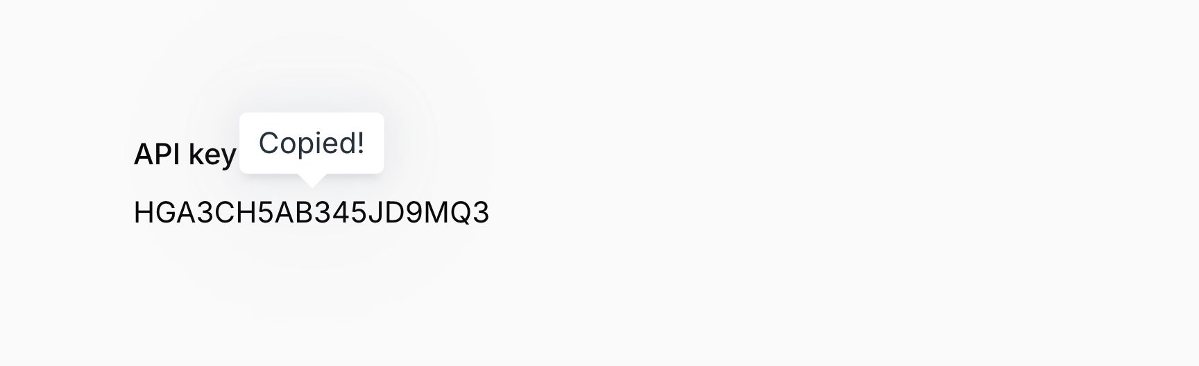 Text entry with a button to copy it