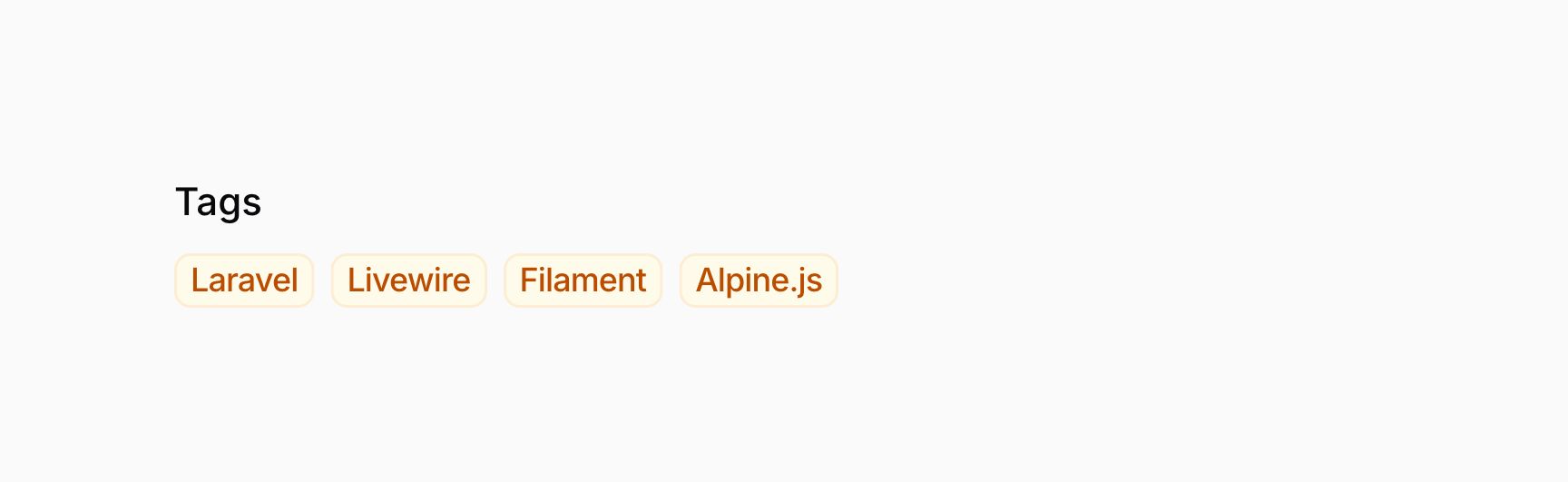 Text entry with badges from comma-separated values