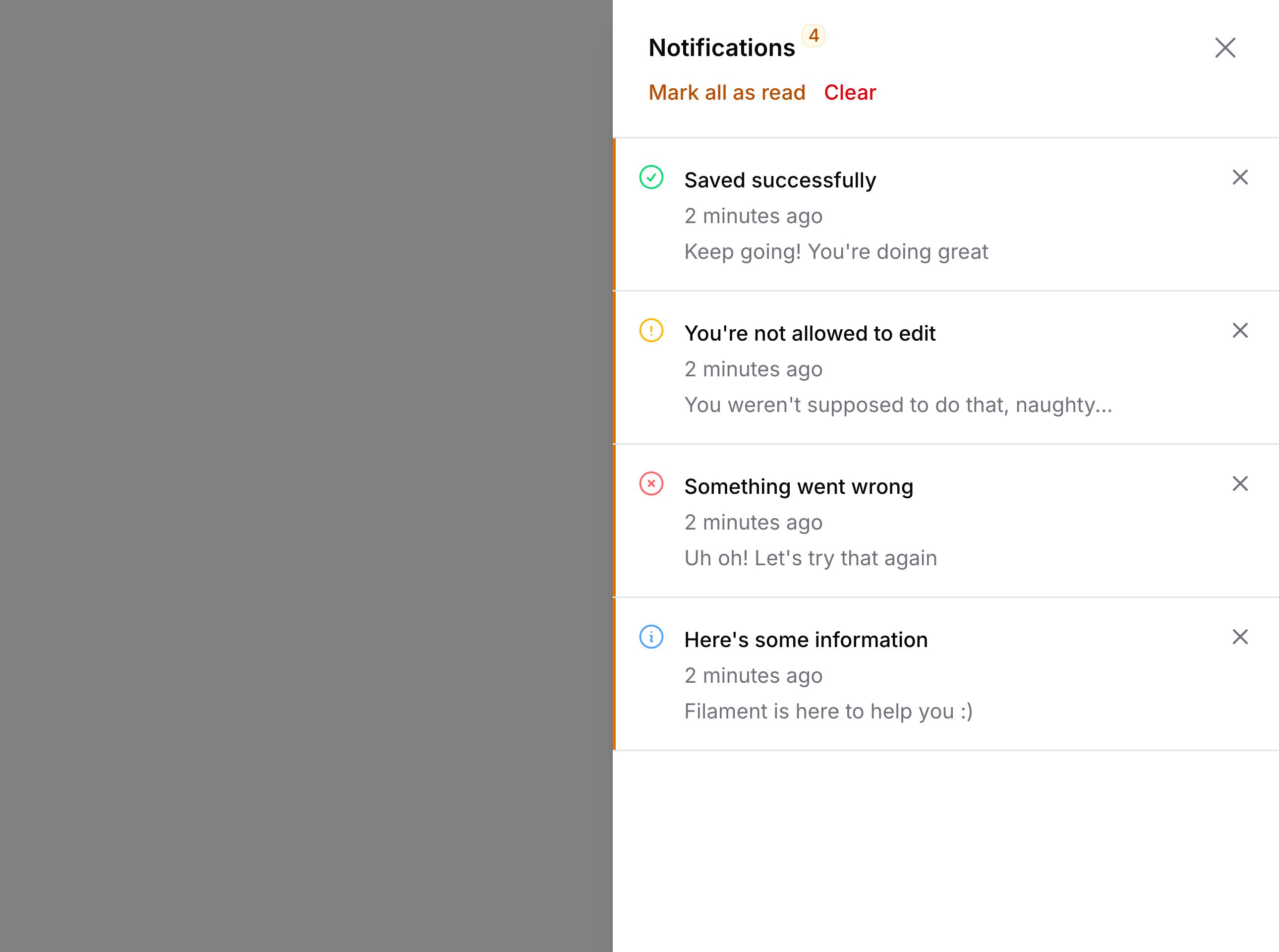 Database notifications