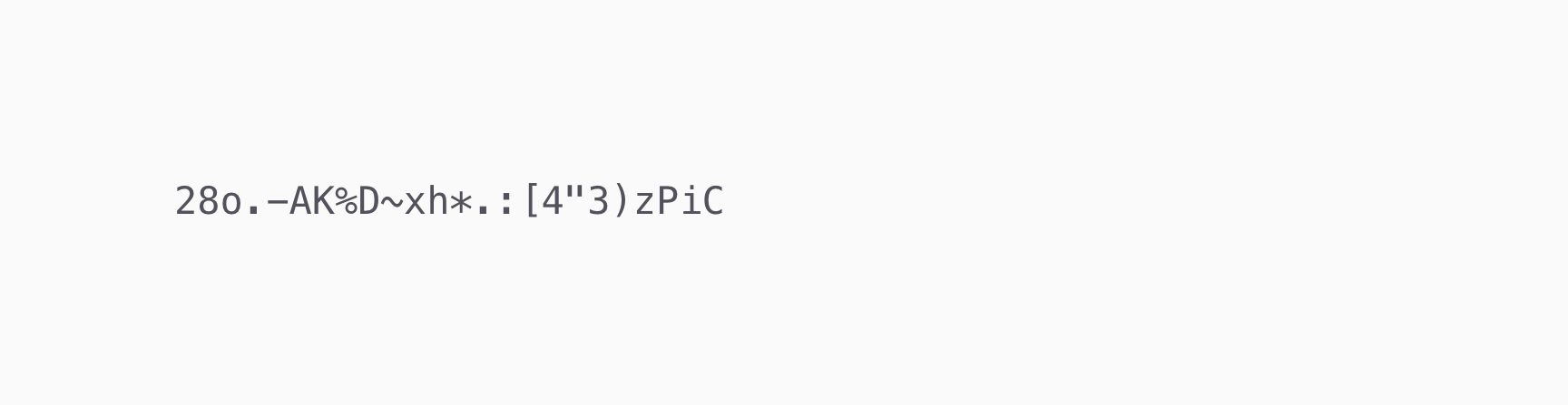Text entry in a monospaced font