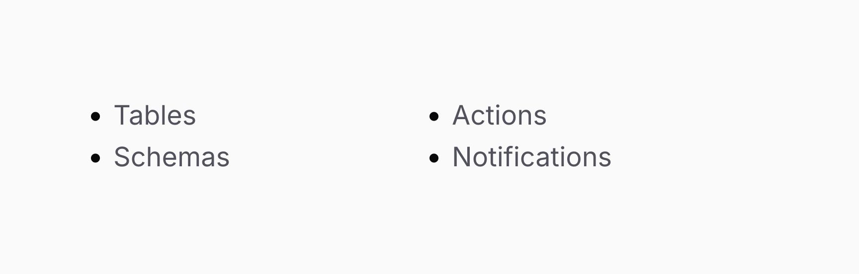 Unordered list with large bullets