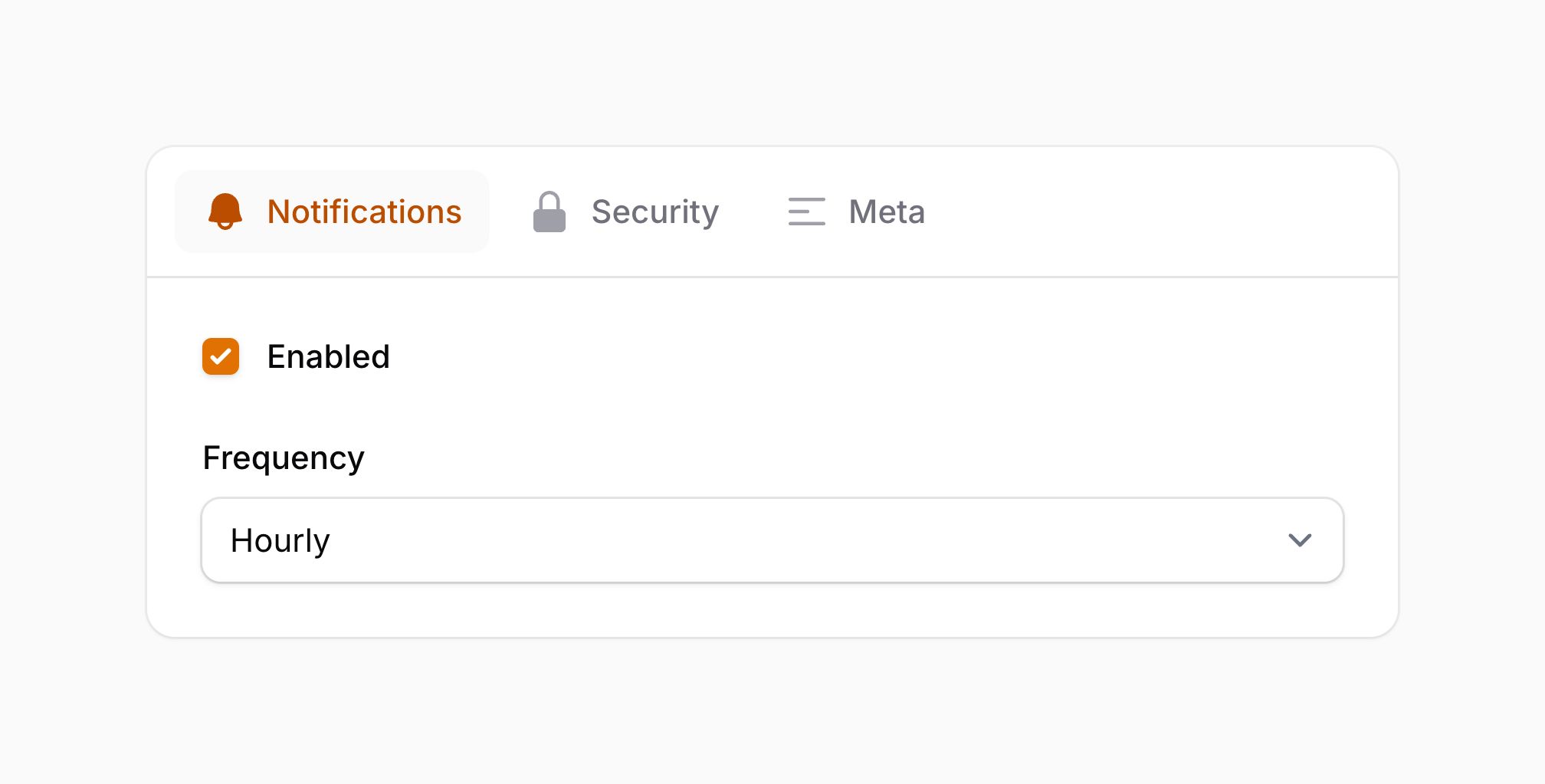 Tabs with icons