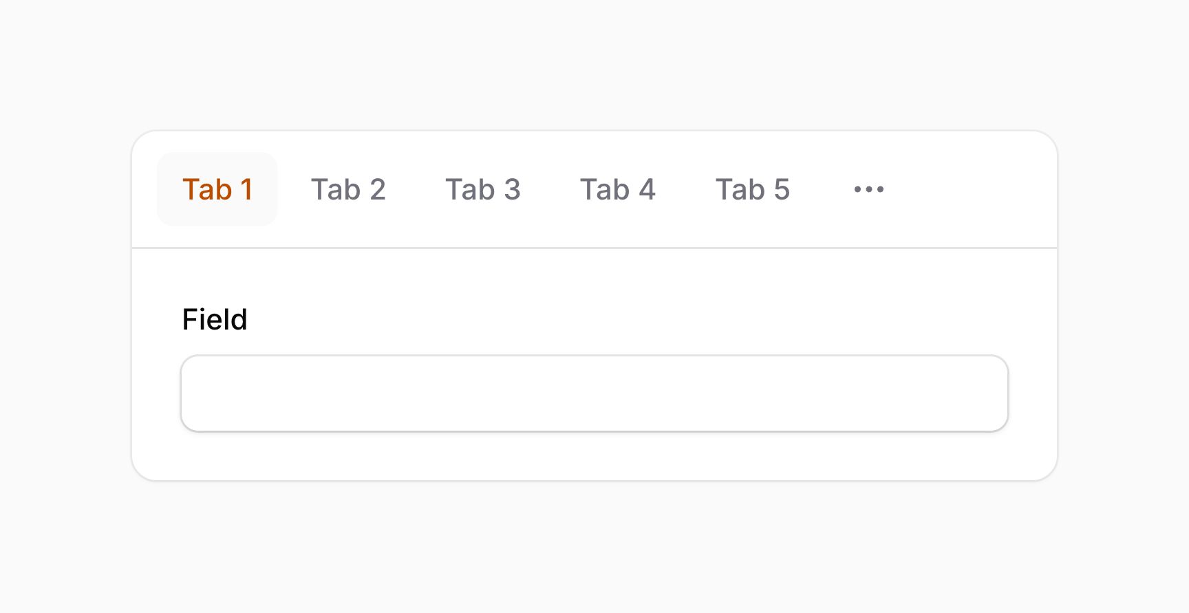 Non-scrollable tabs with overflow dropdown