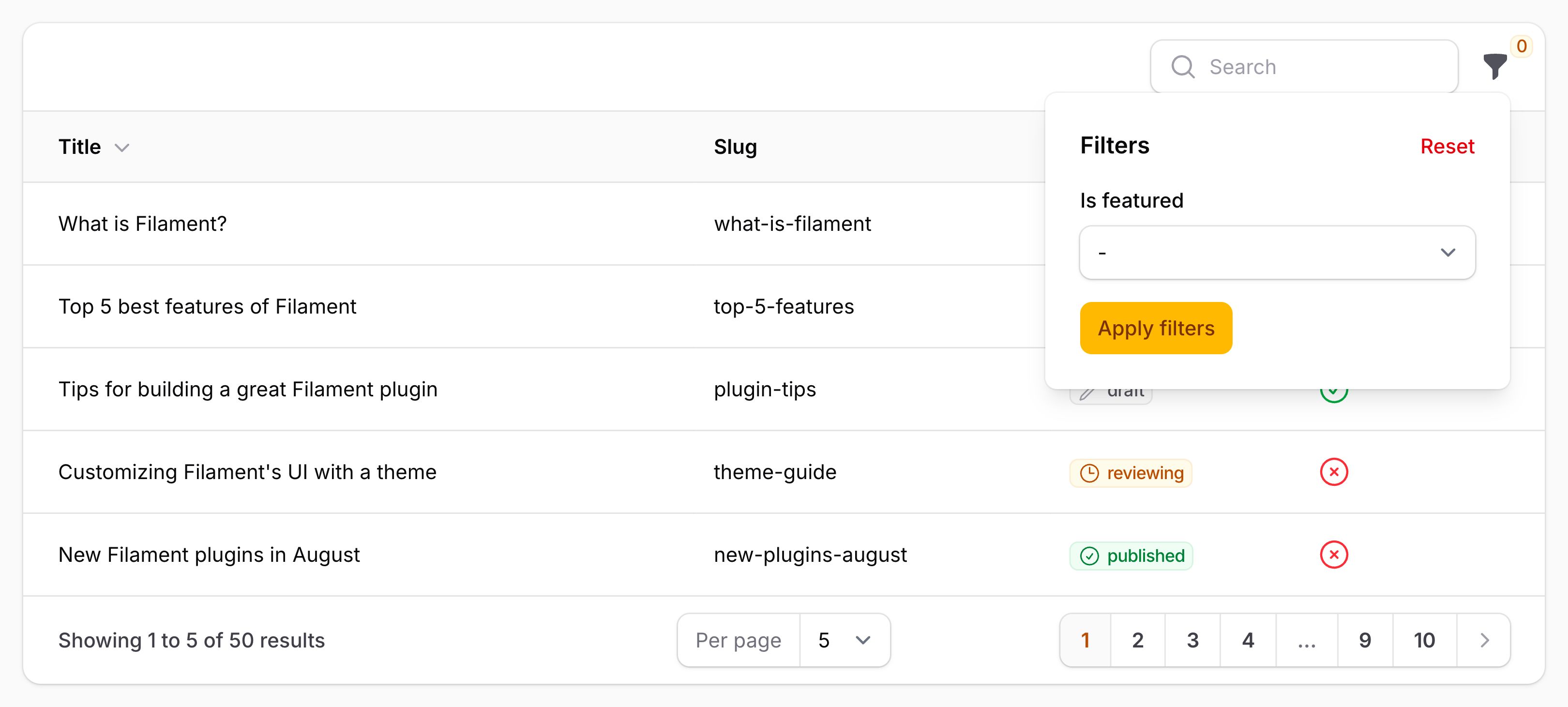 Ternary filter